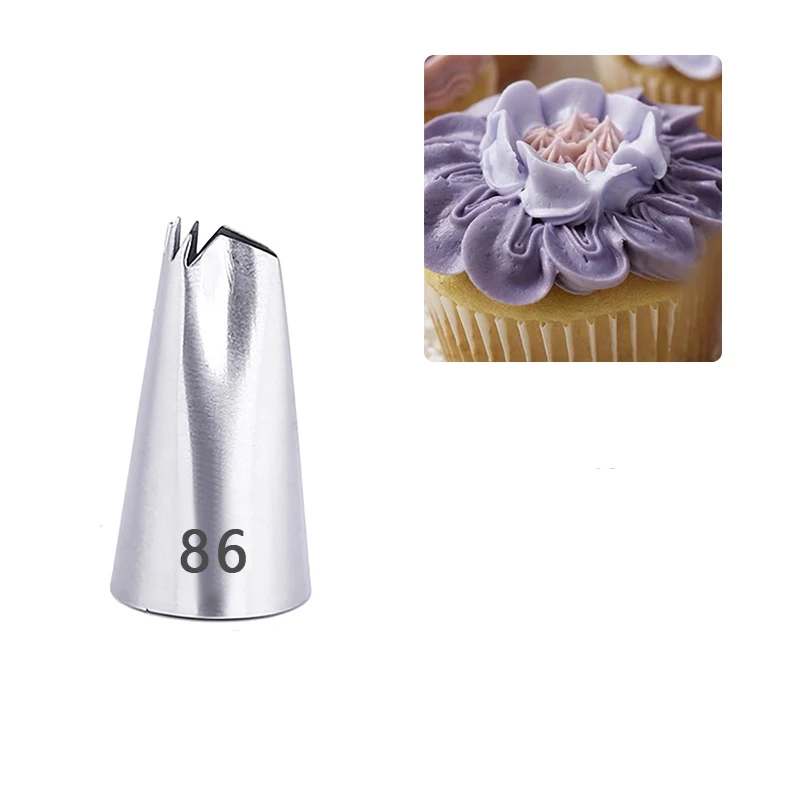 Confectionery Cream Nozzle Wrinkle Lace Pastry Nozzles #86  For Cakes Decorating Tools Icing Piping Tips Bakeware Cake Tools