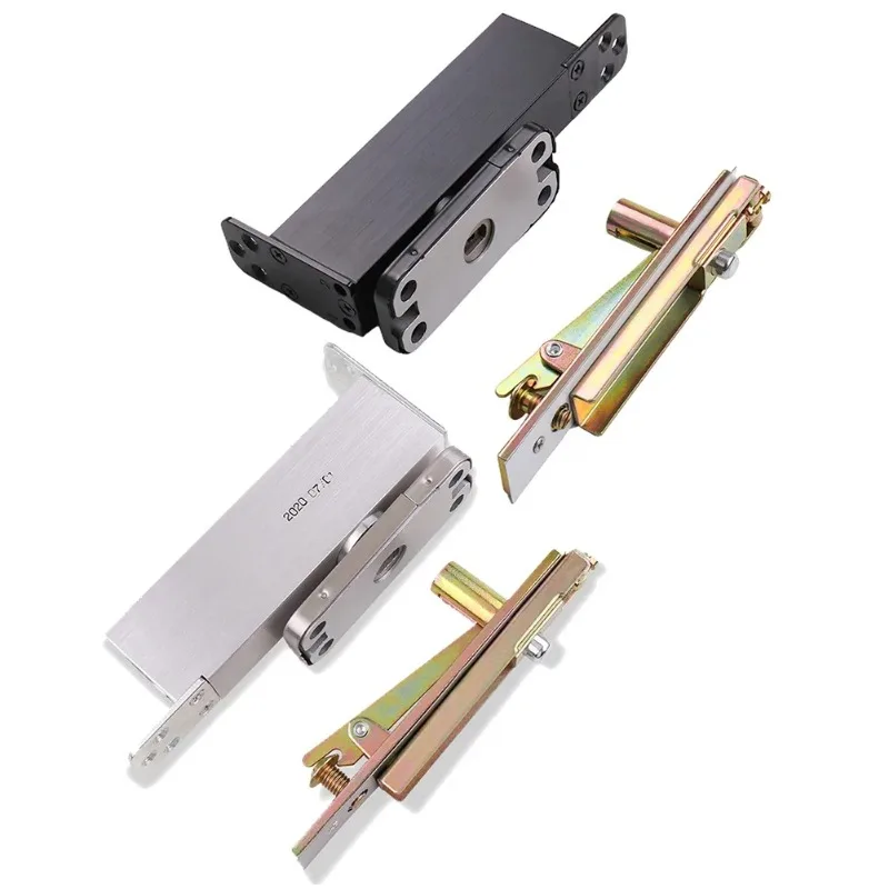 Conceal Heavy Door Pivot Hinges 90 Degree Positioning Hydraulic Automatic Hinge Invisible Rotating Rotating Shaft  Spring Hinges