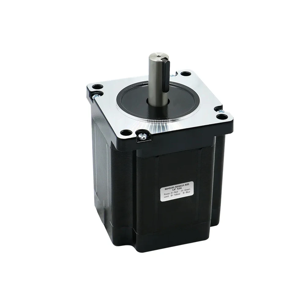 MHCNC Nema34 Stepper Motor 86HS100 86mm Flange 6.8Nm 971ozin 5A 4-Lead 1500RPM For CNC Router Robot Arm Automation Equipment