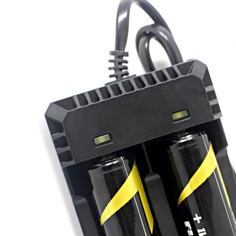 26650 Charger Li-ion Battery 18650 Dual Slot Battery Charger With Cable Flashlight Smart Lithium Battery Charging Adapter