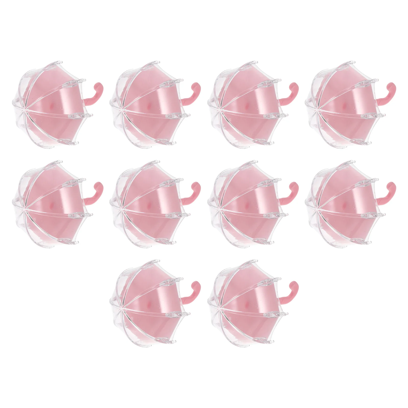 10 個つけまつげボックスクリエイティブ傘型キャンディ収納ボックスプラスチックまつげ収納容器ギフト用愛らしいキャンディケース