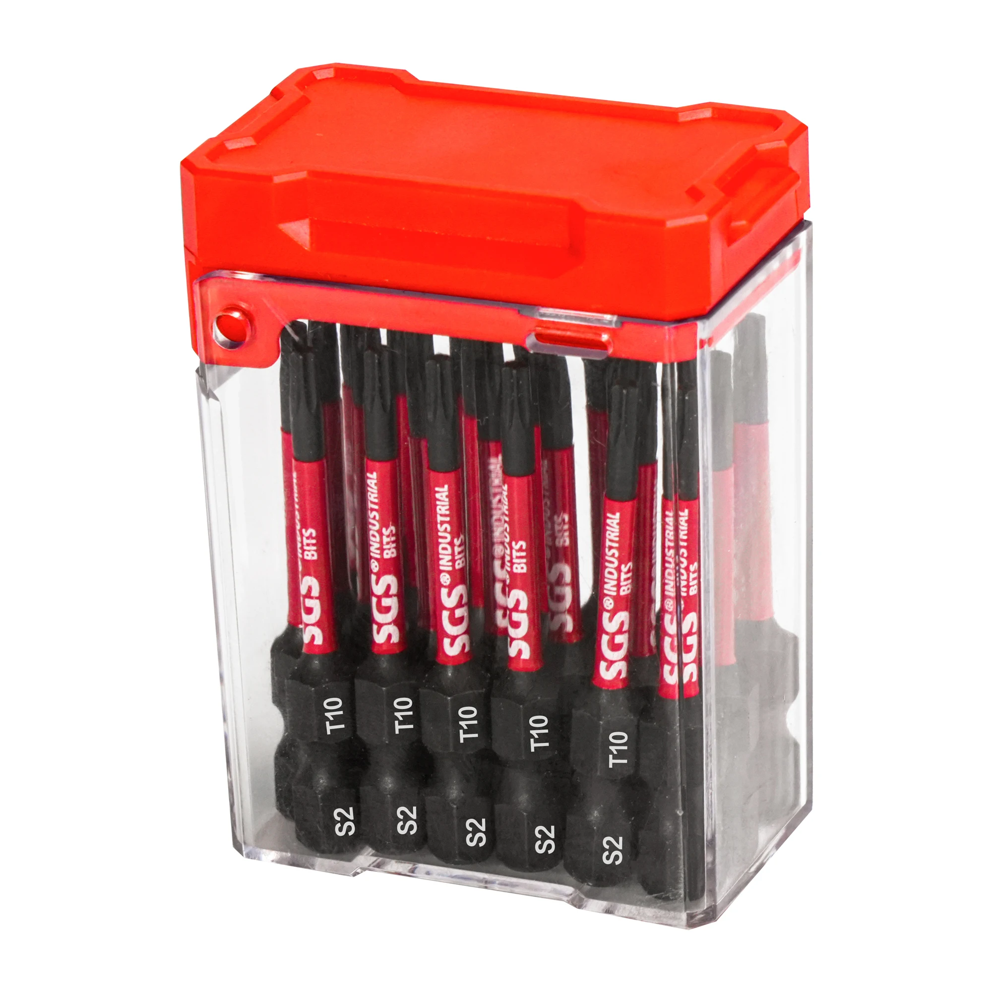 15-teiliges T10 Impact-Torx-Schraubendreher-Set, Industriequalität, S2-Stahl, schwarz phosphatiert, korrosionsbeständig und rostfrei, 50 mm lang, HRC60-62, mit Aufbewahrungsbox, 1/4 Zoll Universalanschluss, hohes Drehmoment, rutschfest – Detail 6