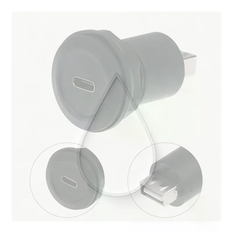 USB C Female To USB A Female Connector Round Flush Panel Mount Converter Extender Bulkhead Passthrough Socket