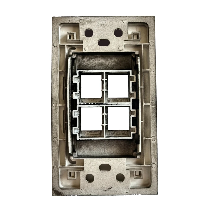 Black Color US Wall Panel Faceplate Empty 2 4 6 Ports Frame Suit For HDMI USB RJ45 RJ11 Phone TV Keystone Jack Connector Socket