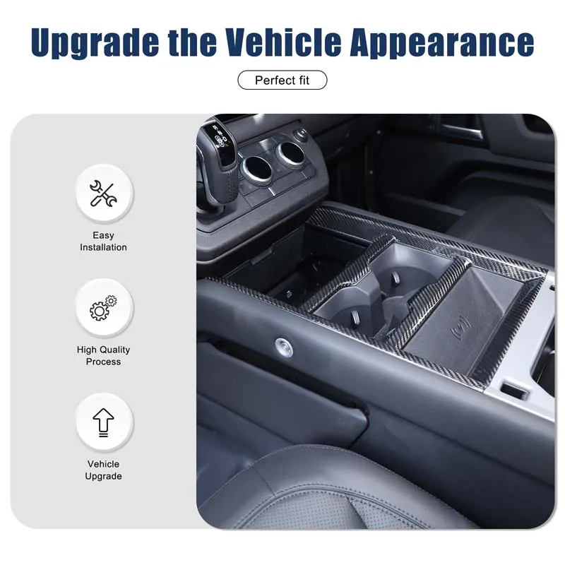 

real carbon fiber Gear Shift Panel Trim Cover for Land Rover 2025 Defender 90/110/130 Auto Decoration Interior Accessories
