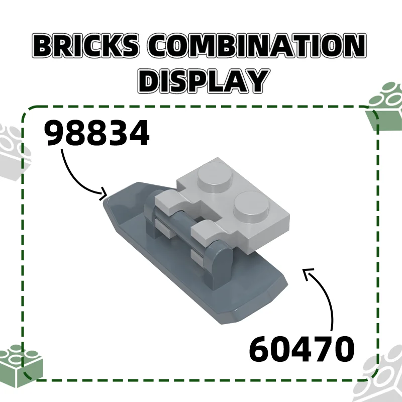 Wange129Pcs/lot NO.98834 pelat panduan udara dengan pegangan blok Aksesori warna Moc kompatibel dengan bata DIY mainan anak-anak