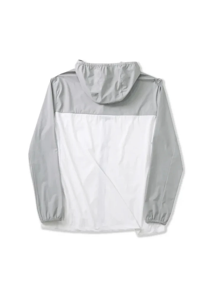 신상 야외 스포츠 캐주얼 고급 냉감 아이스 실크 빠른 건조 통기성 후드 자외선 차단 재킷 루즈핏 남성 여름 패션 도시 스타일