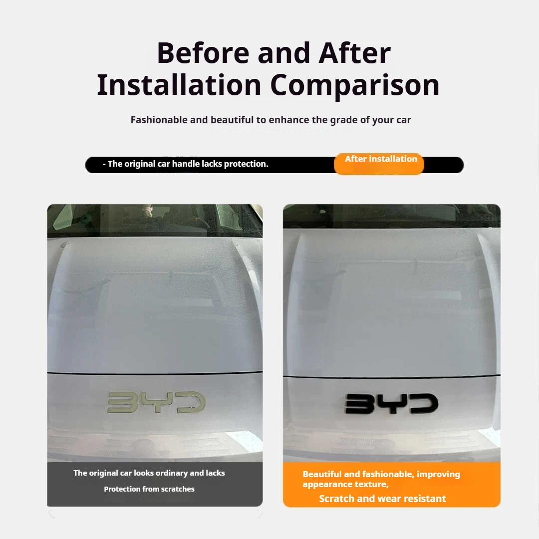 For BYD Seal Dedicated Black Front Rear Emblem Modification Black Warrior Car Badge Covering Styles Tail Logo