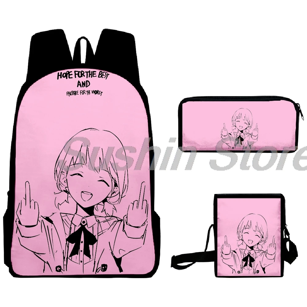 Sac à dos de bande de dessin animé Cry Merch Iseri CrucCartoon pour hommes et femmes, sac à dos à bandoulière pour filles, sac à dos Anime, sac à dos de voyage, 3 pièces par ensemble