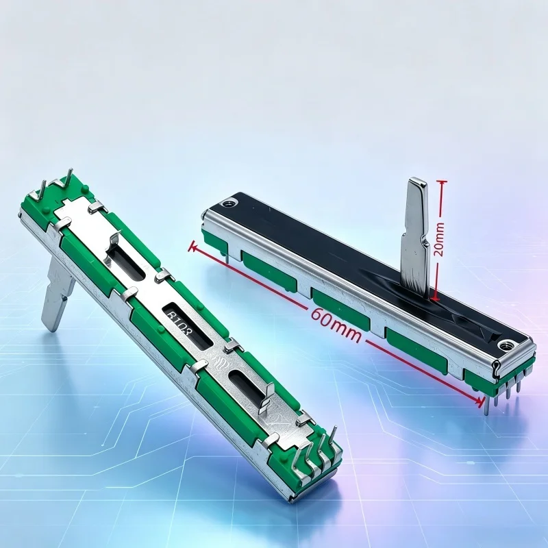 1pc 6Pin 10KB×2 DCV1024 Linear Slider Potentiometer Volume Fader Repair Parts Compatible  Pioneer DDJ-400 DDJ-SB2 DJ Controller