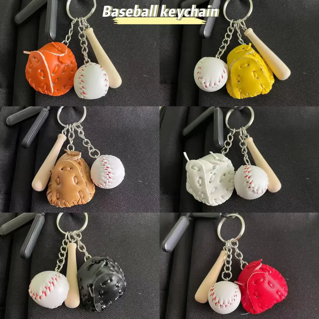 

New Baseball Keychain Pendant Rock Lock Bag Pendant Metal Luxury Multi functional Keychain Rotating Pendant