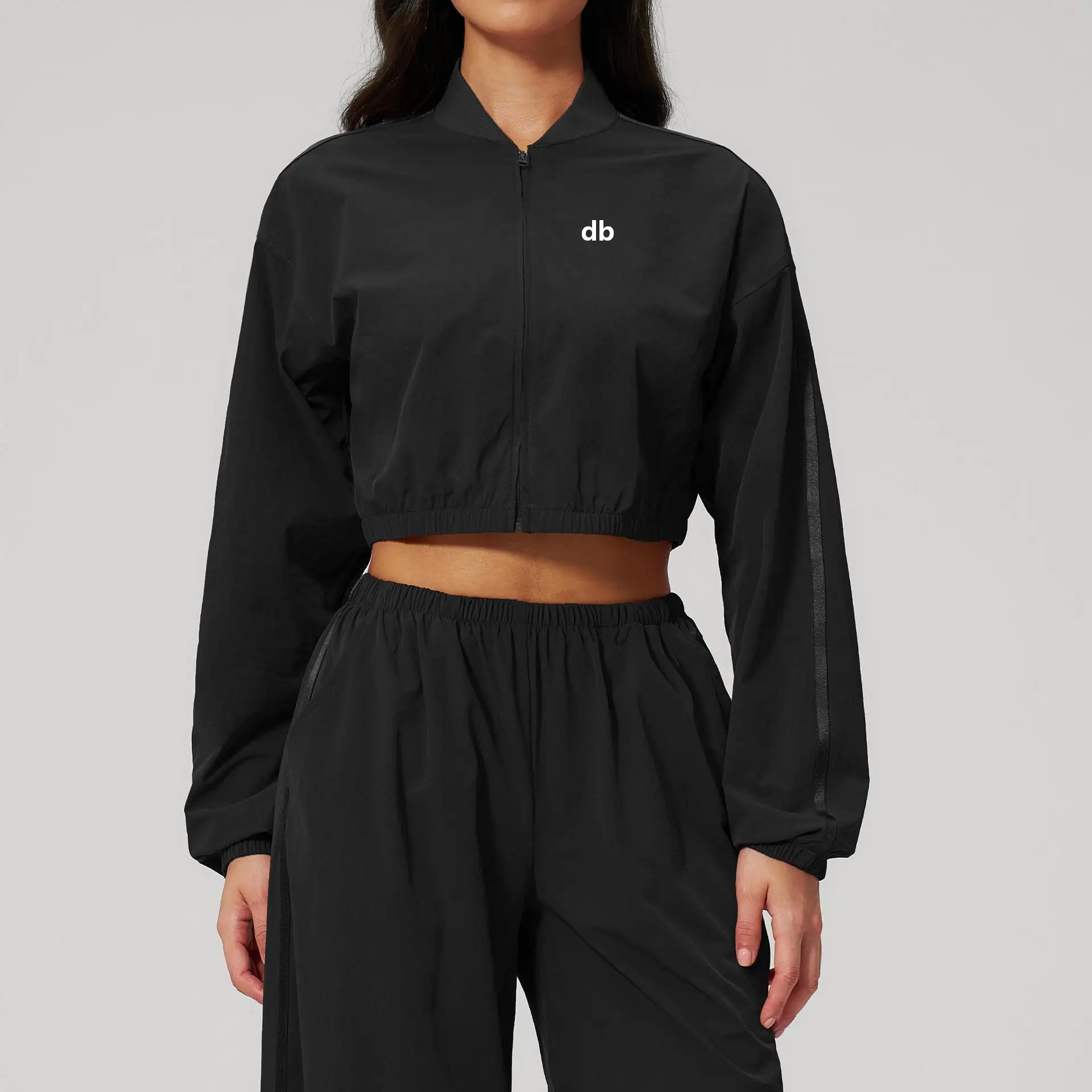 2026 model yoga outfit jacket for women, sun protection, outdoor sports, fitness short-sleeved, stand-up collar fitness clothes