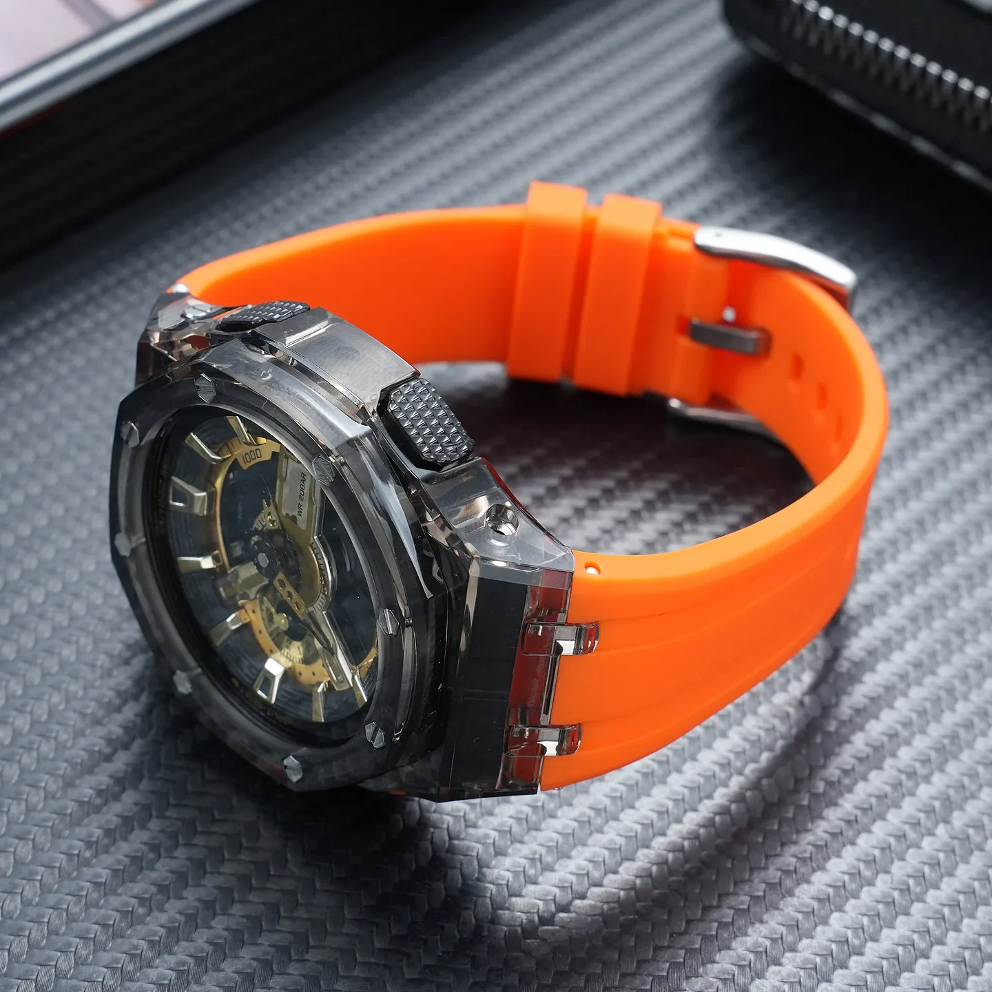 Transparent Case Resin Silicone Strap, Suitable for Casio Darth Vader Octagon Farmhouse Oak AP Modification