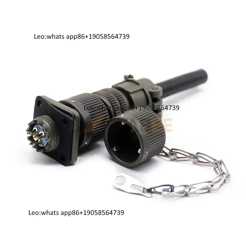MIL-DTL-5015 Circular Connector 3 Pin MS5015 10SL-3 Kit Solder Cup Threaded Coupling 13A Industrial Servo Power Silver Plated