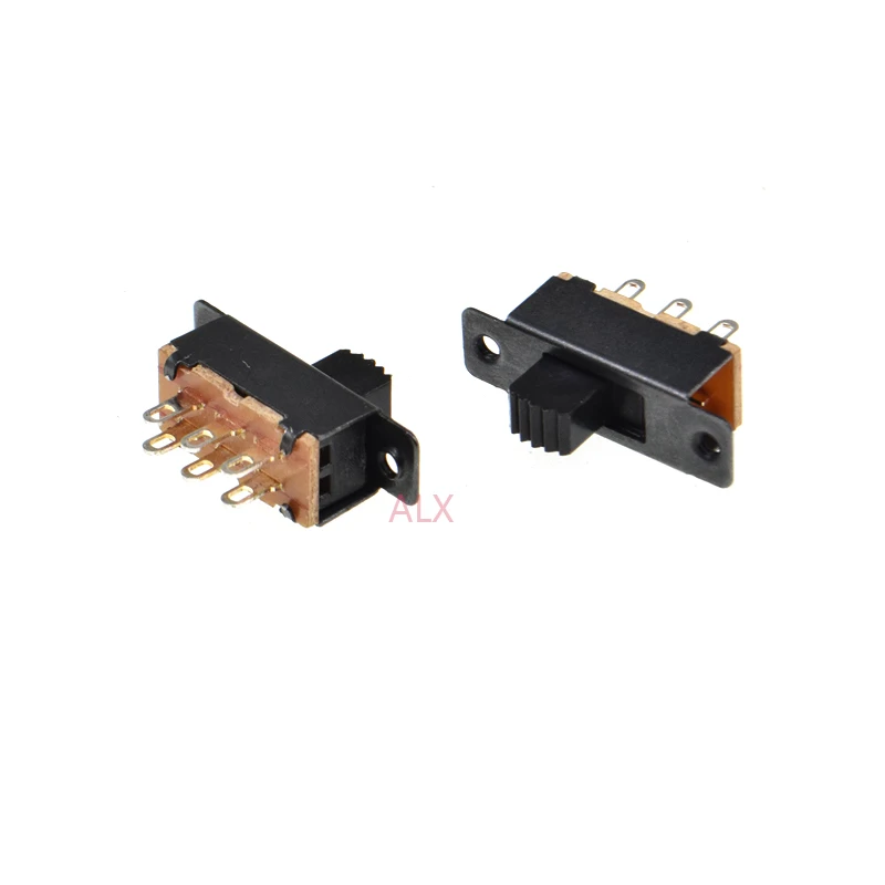 10PCS SS22f25 G5 TOGGLE switch 2 Position 6PIN DPDT 2P2D Handle high 5MM PITCH 4.0MM Panel Mount Slide Switches SS22F25G5