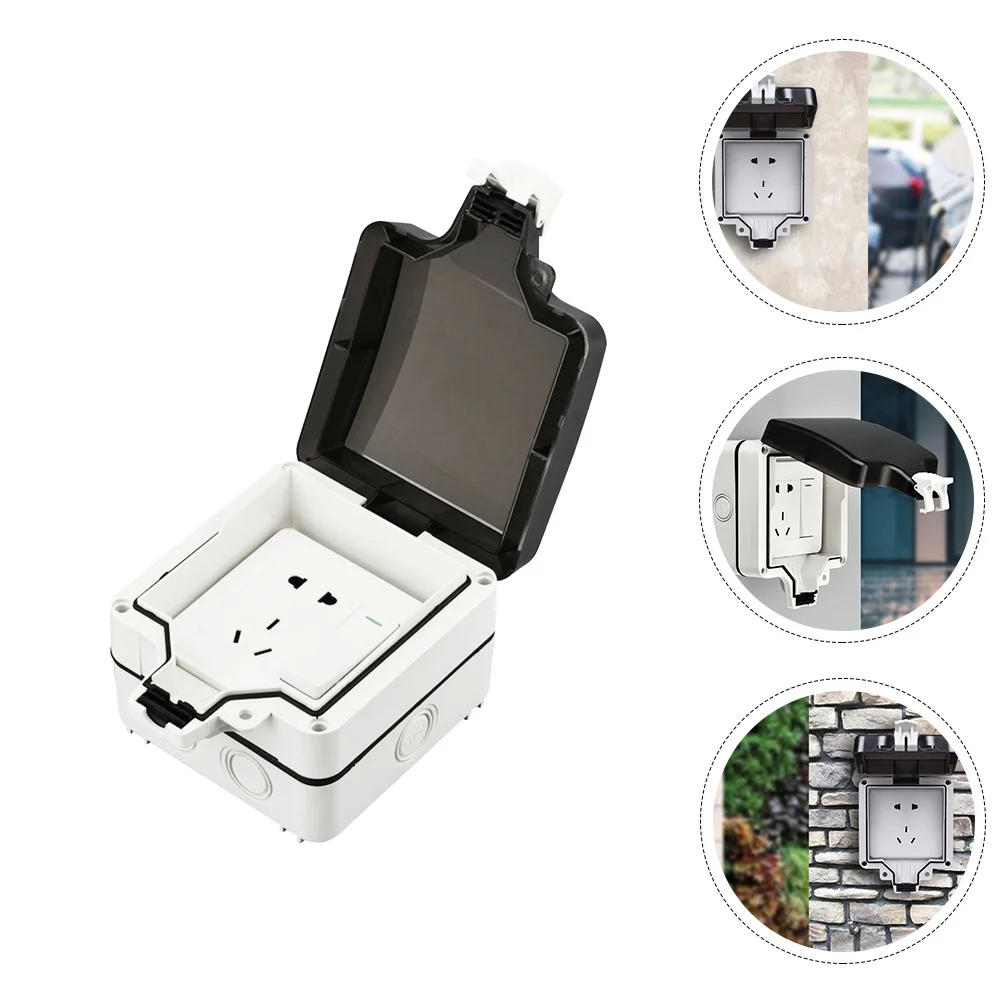 

1Pcs Waterproof Socket Box 86 Type Outlet for Home Kitchen Bathroom Dust Moisture Resistant Wall Plug Cover with