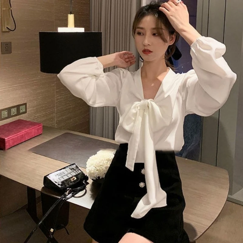 Blouses Women Elegant Sweet Ladies All-match Trendy Simple Ulzzang Cozy High Quality Long Sleeve Breathable Young New Arrival