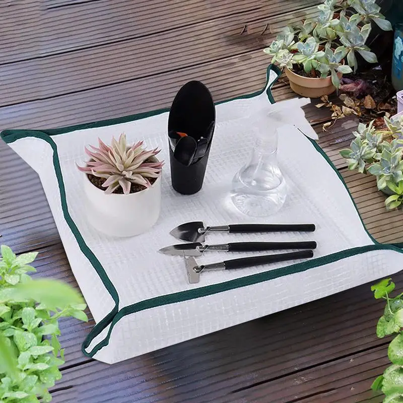 Repotting Mat Foldable Thickened Waterproof Potting Tray Indoor Plant Succulent Potting Mat Portable Gardening Mat Plant Gifts