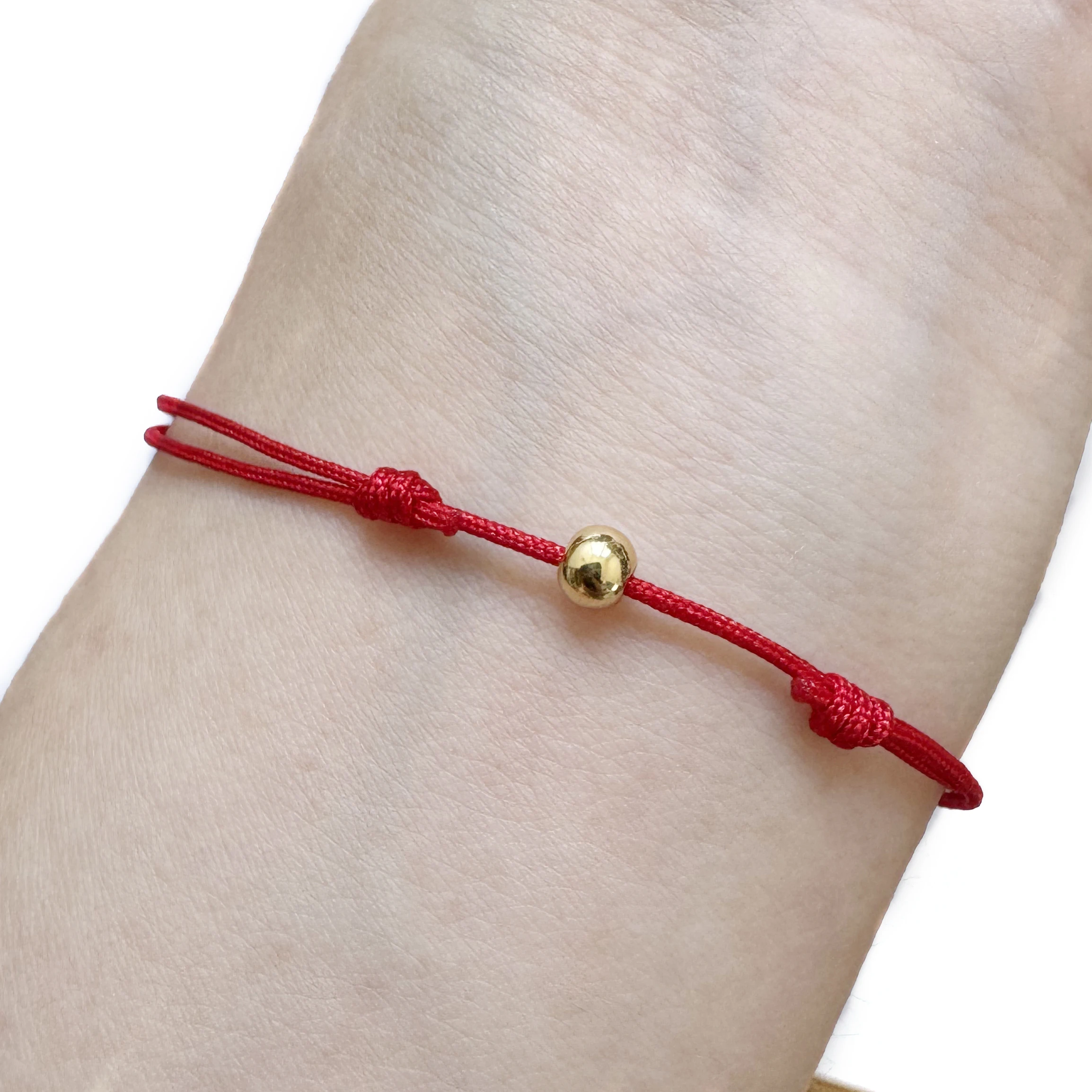 Red Bracelet Red Cord Bracelet Adjustable Kabbalah Red Knot String Bracelet Amulet for Protection, Evil Eye and Good Luck
