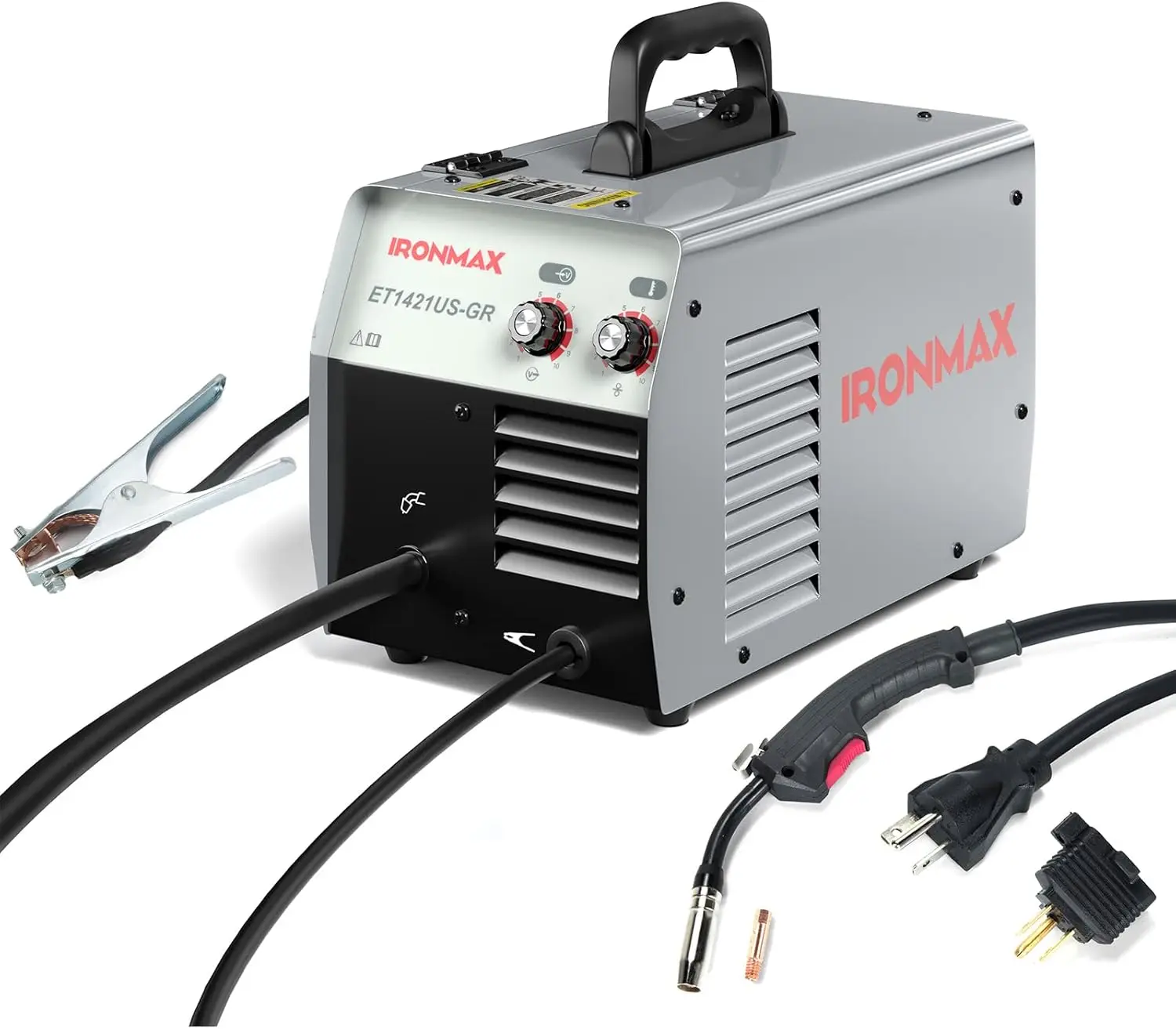 Goplus 140 Welder, Flux Cored Welding Machine, 120V Igbt Arc Welding Inverter W/Integrated Torch, Earth Clamp, Bonus