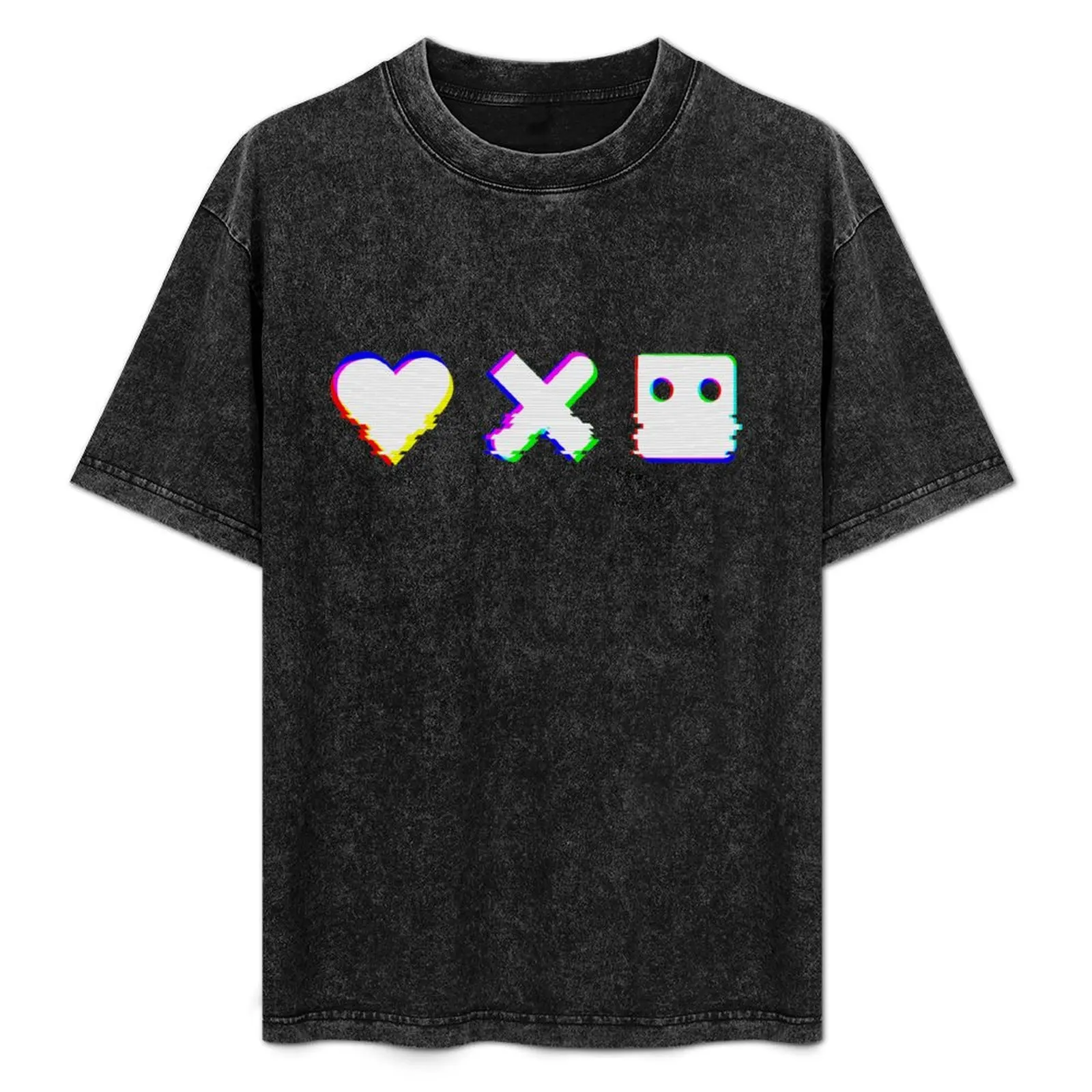 love death robots -Glitch Effect T-Shirt anime t shirts vintage graphic tee mens tall t shirts