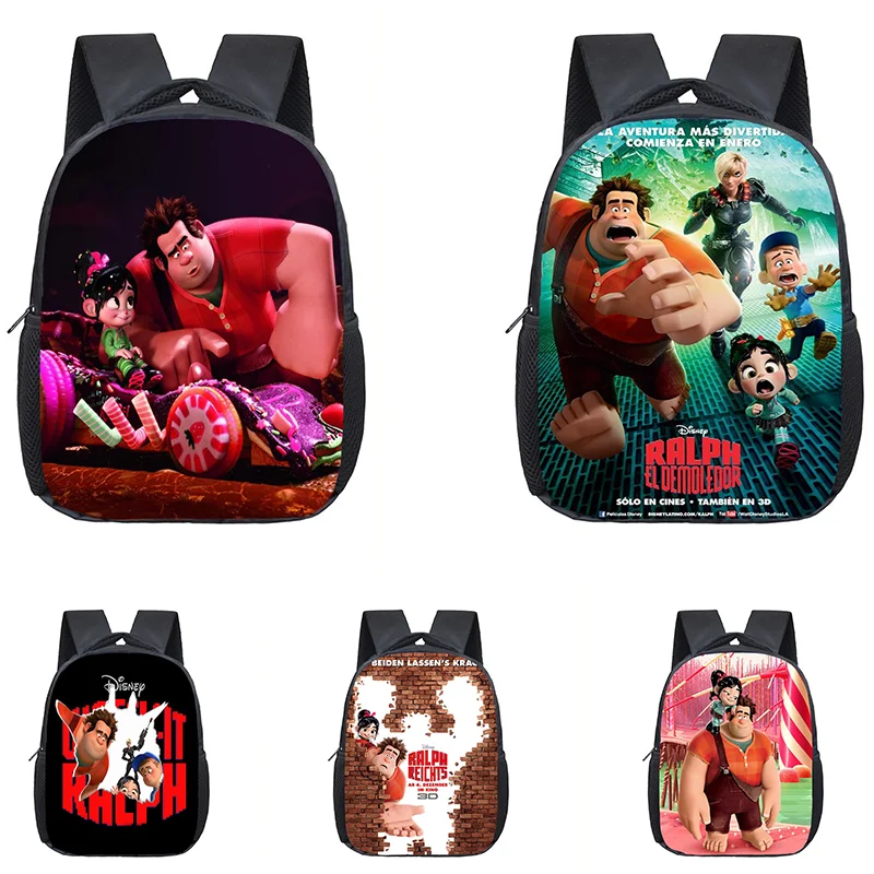 13 inch Hot Wreck-It Ralph Infantile Small Backpack for Kids Baby Cute School Bags Children Gift Primary School Bookbag Mochila