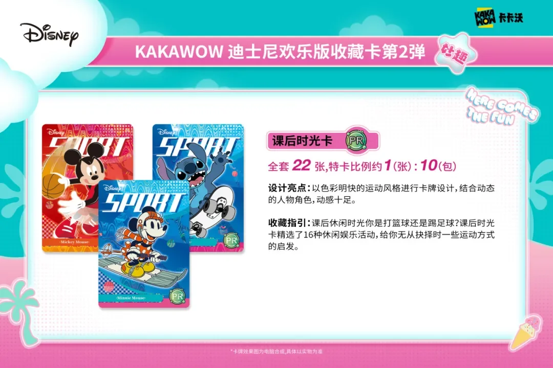 KAKAWOW New Original Joy Edition Disney Fun series Cards Stitch Mickey Mouse Cartoon Art Series Trading Collection Card Kid Gift