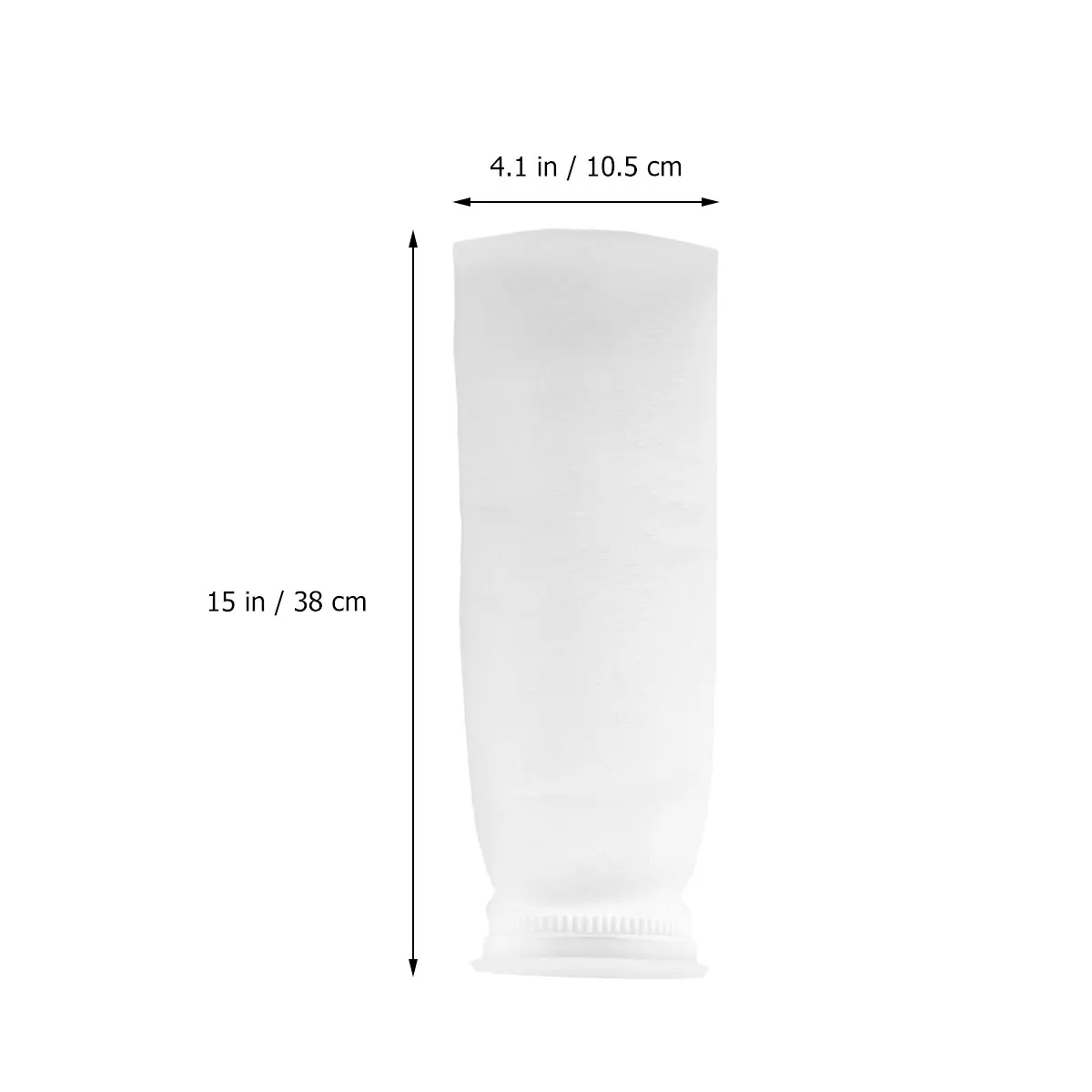 

2pcs 4 Inch 150Um Aquarium Filter Bag Fish Tank Mesh Sump Felt Sock Replacement White Mechanical Filtration Detritus