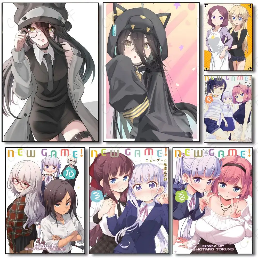 Anime Workplace N-New Game Poster Painting Wall Art Mural for Living Room Home Decor and Gifts