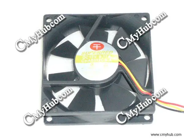 For Superred CHA8012CS A DC12V 0.17A 8025 8CM 80mm 80X80X25mm 3Pin 3Wire Cooling Fan CHA8012CS-A A