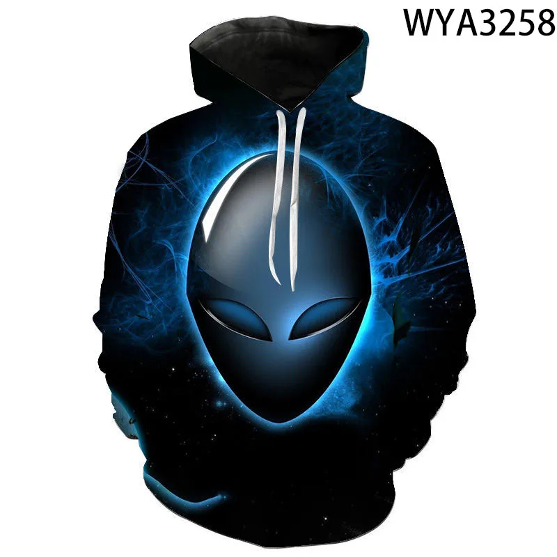 2023 New Men Women Children Hoodies Alien UFO 3D Sweatshirts Fashion Long Sleeve Cool 3D Printed Boy Girl Kids Hooded Pullover