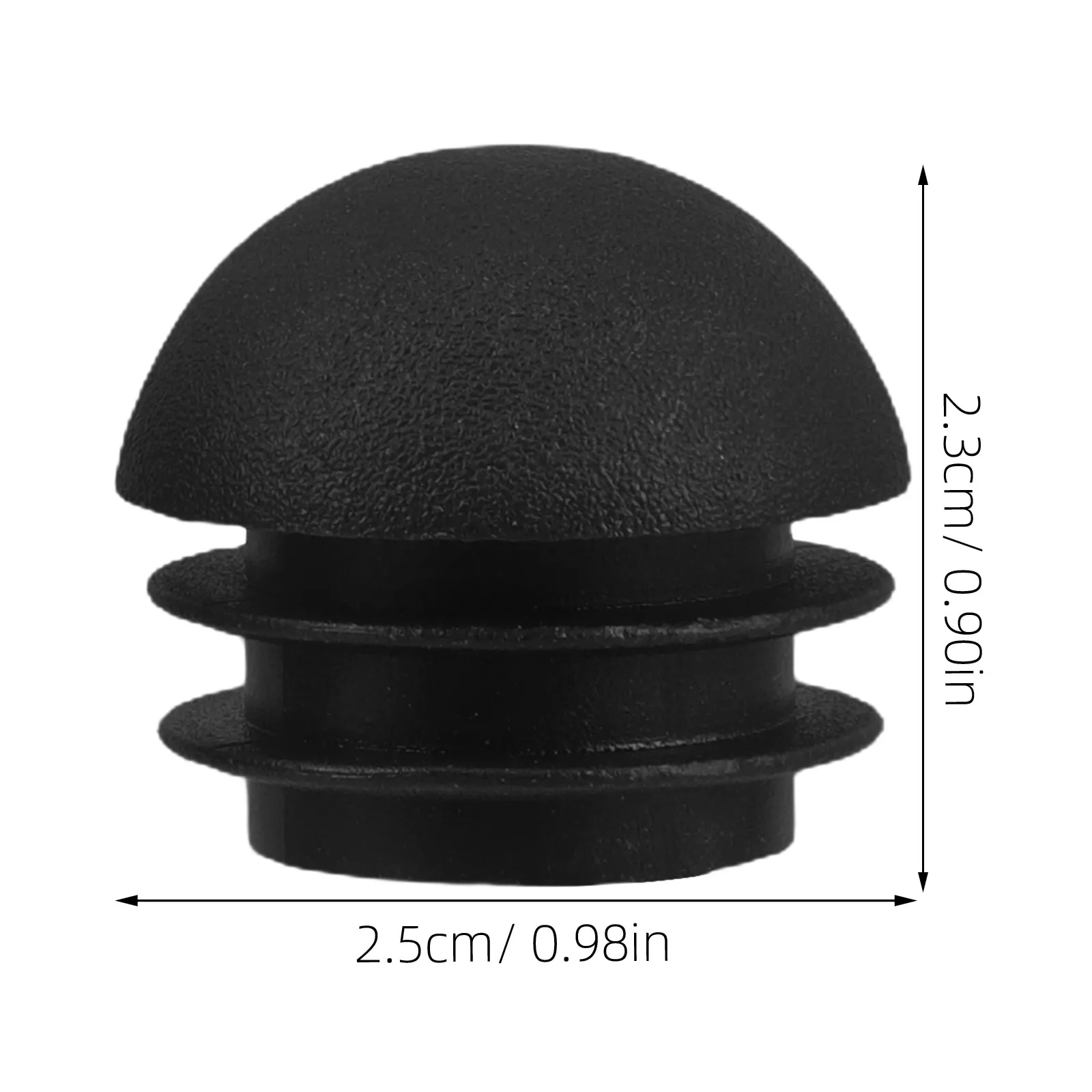 30Pcs Chair Leg Protectors Plastic Tube End Caps Furniture Finishing Covers 25Mm Semi Spherical Black Tubing Stopper Sleeves