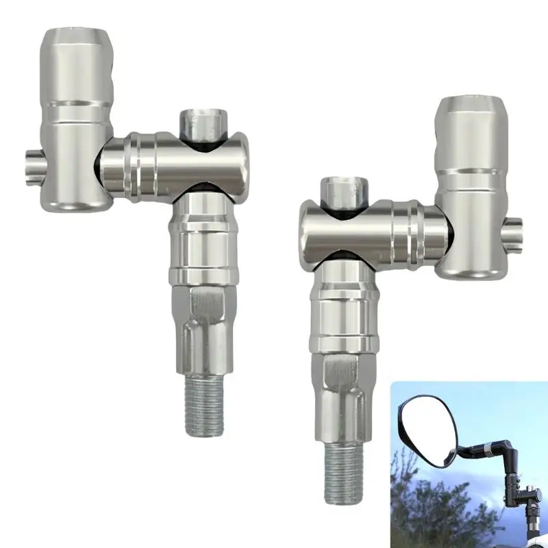 Pack of 2 Aluminum Rear View Mirror Extension Mount Fit Thread Motorcycle