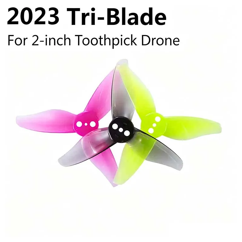 Gemfan 2023 Three-Leaf 2-inch 4CW 4CCW Forward-Backward Helical Propeller Toothpick Machine Airflow Chamber