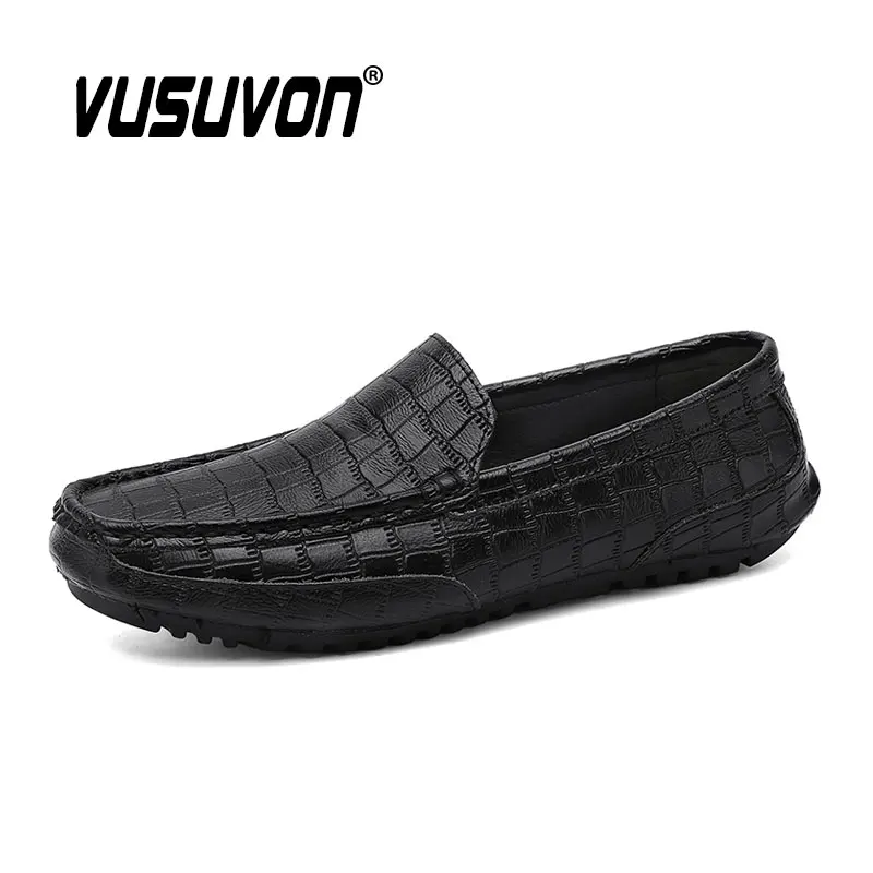 Fashion Men Summer Loafers Comfortable Dress Classic Wedding Shoes Split Leather Causal Business Footwear For Party Size 38-47