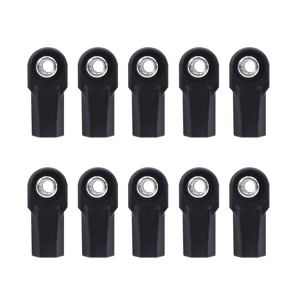 10Pcs Straight Angled Plastic M4 Rod Ends With 7mm Pivot Ball For 1/10 RC Crawler TRX4 SCX10 Element Enduro TF2 CC01 Links Build