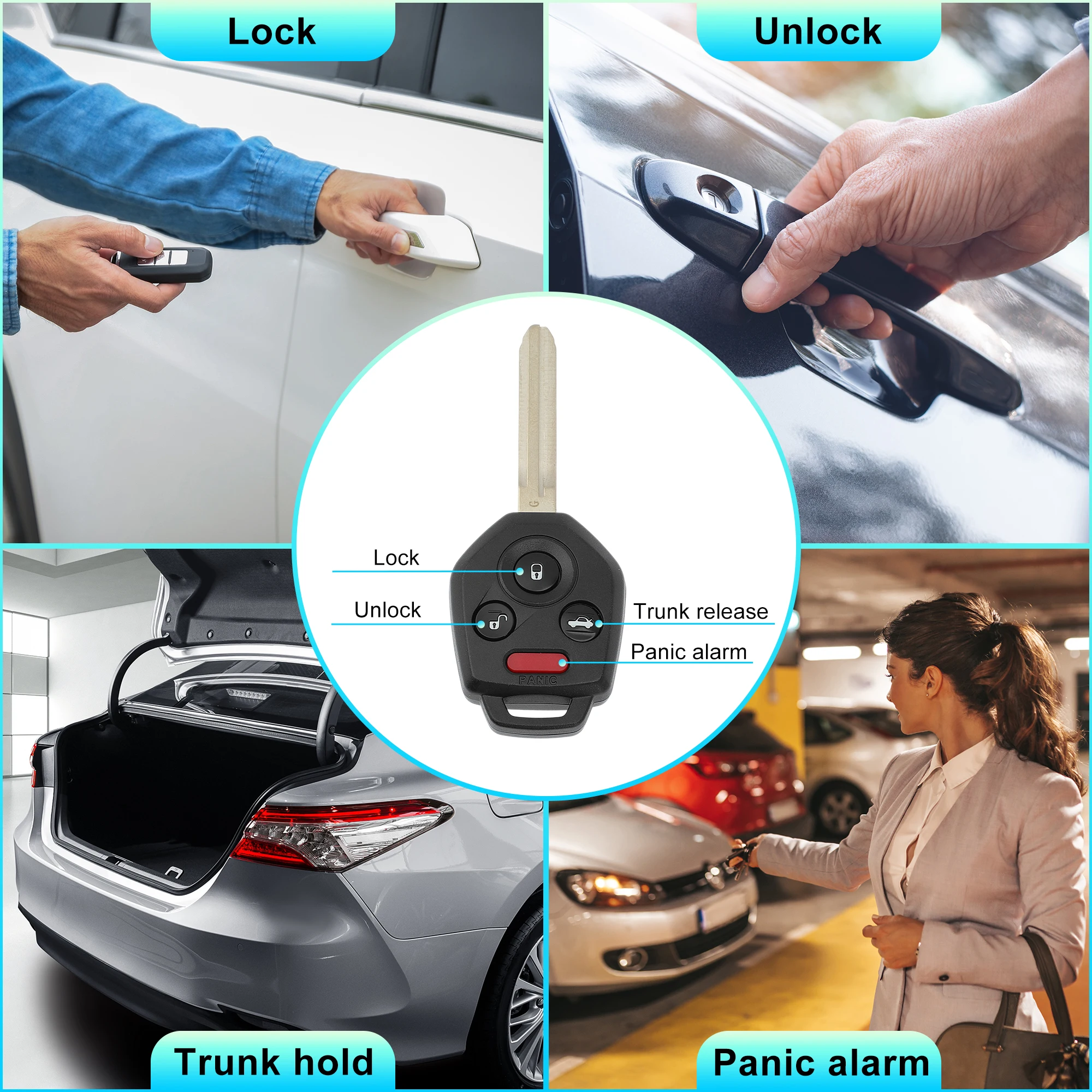 UXCELL CWTWB1U811 Subaru Impreza 2012-2017용 315 MHz 열쇠가 없는 출입 원격 키 Fob