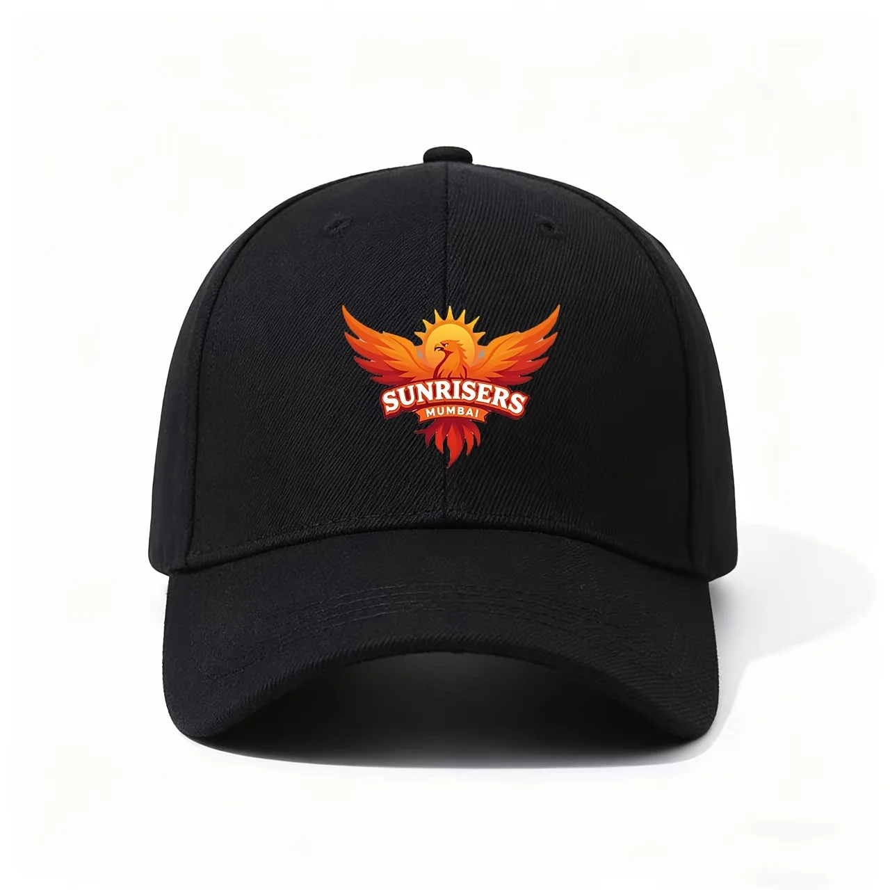 Baseball Cap, Made of Soft Fabric with Adjustable Fit, Features the SUNRISERS MUMBAI Phoenix Logo Print, Perfect for Cricket Fan