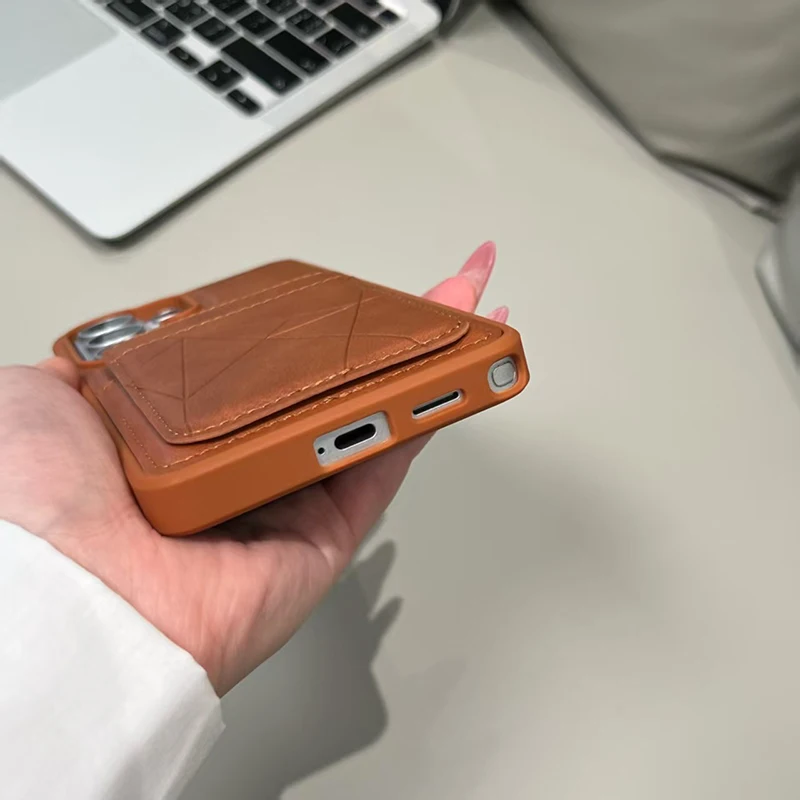 Luxury Synthetic Leather Card Holder Phone Case For Samsung Galaxy S26 Ultra S22 S23 S24 S25 Plus FE Wallet Protection Case view 6