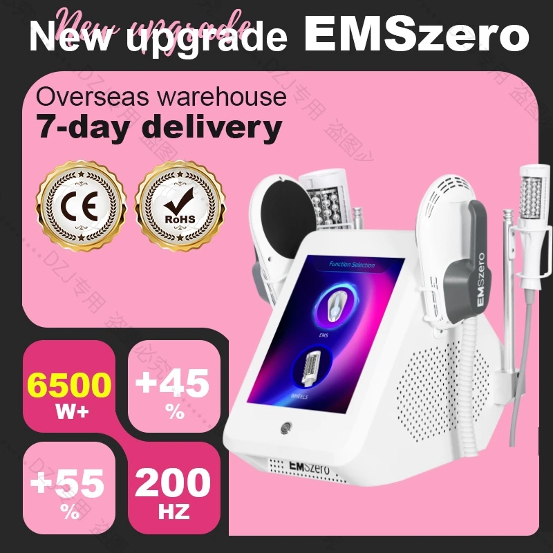 

Emszero 6500W Powerful Inner Ball Roller Machine Body Massage RF Fat Burning Lymphatic Drainage Instrument for Salon machine