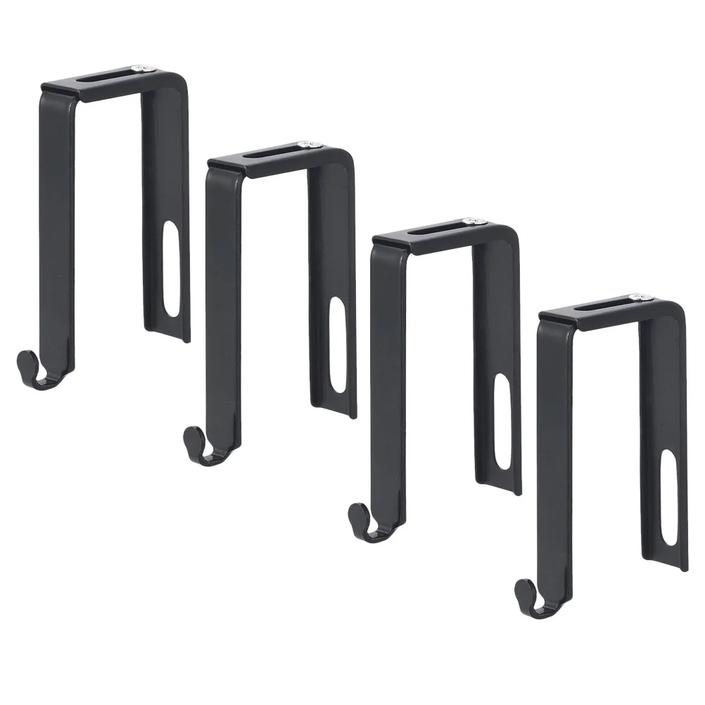 4 Pcs Door Storage Hooks Adjustable Cubicle Hanger over The Towel Rack Mirror Clothes Home Iron