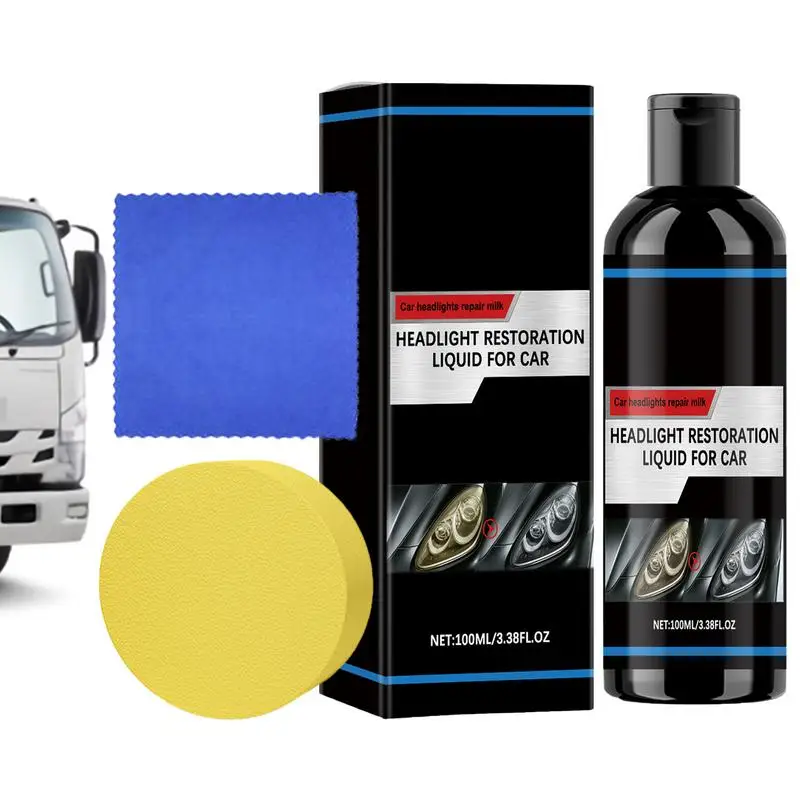 

Head Light Cleaner Headlight Lens Restoration Liquid 100ml Headlight Polish For Instantly Remove Oxidation Dirt & Haze