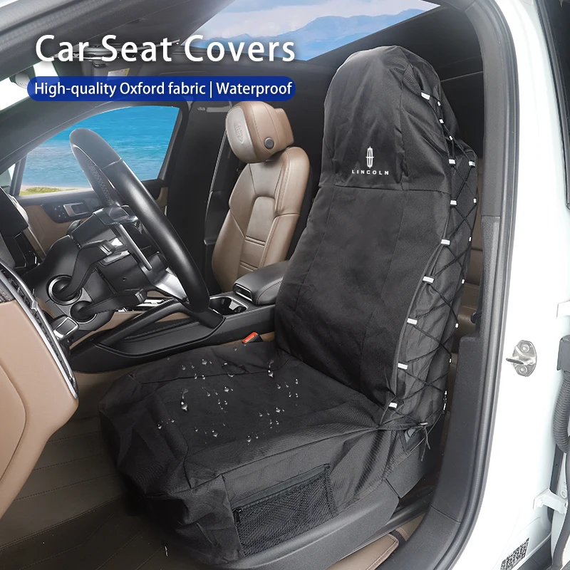1Pc Car Oxford Cloth Seat Covers Storage Cover Car Accessories For Lincoln MKZ MKX Aviator Navigator Continental Corsair MKC MKT