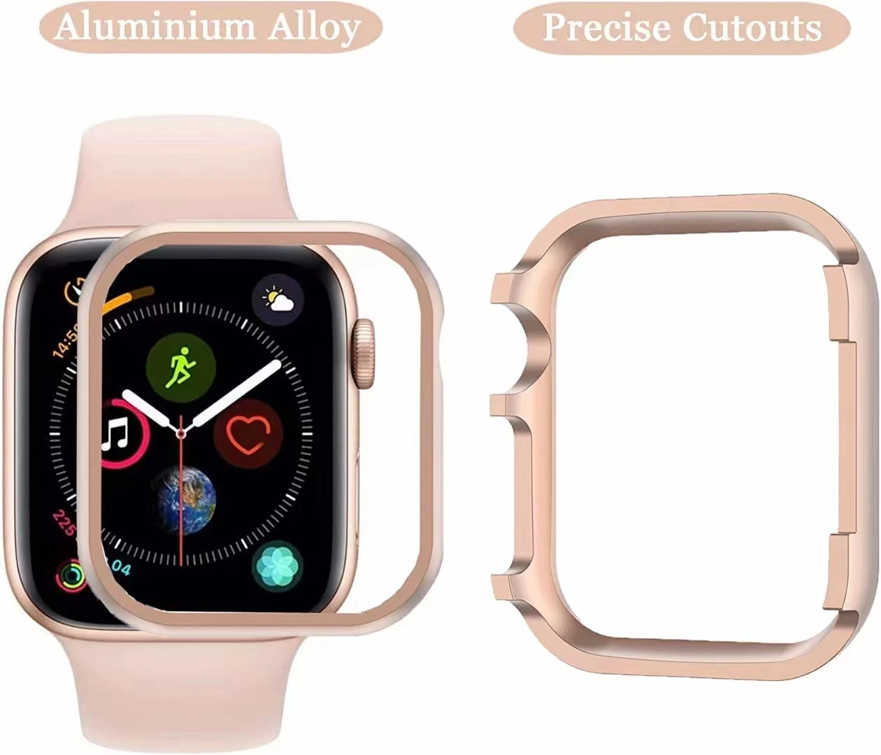 Aluminium Case for Apple Watch Ultra 8 7 49mm 45mm 41mm Cover Bumper Frame for IWatch Series 6 Se 5 4 3 Protector 38 40 42 44 mm