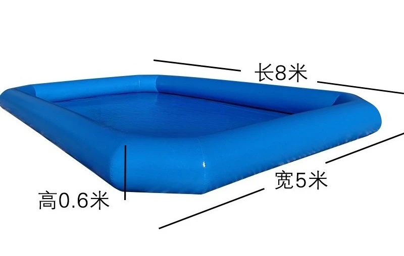 8*5M  Type Rectangular Above Ground Commercial Grade  Inflatable Water Swimming Pool