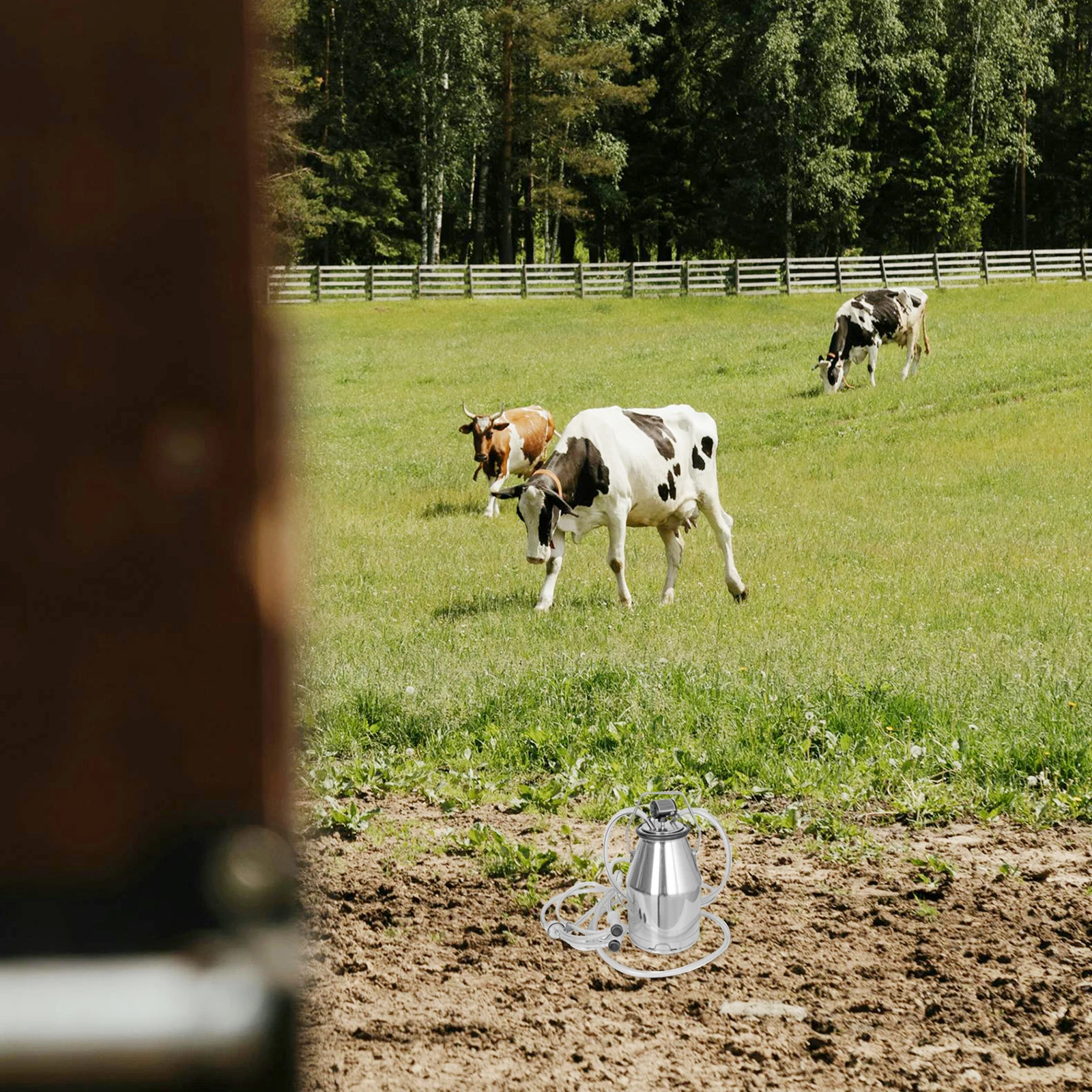 

Stainless Steel Milk Bucket Lid 3 Ports for Milking Machines Reusable Professional Grade Cap with Gasket Farm Pet Supply
