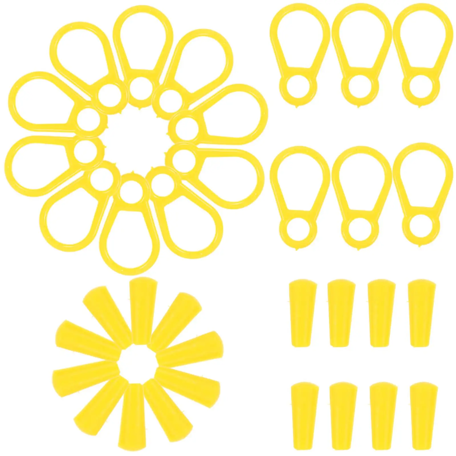 

20 Pcs Musical Triangle Rings Hand Percussion Yellow Steel Accessories Smooth Safe Lightweight Instruments Parts