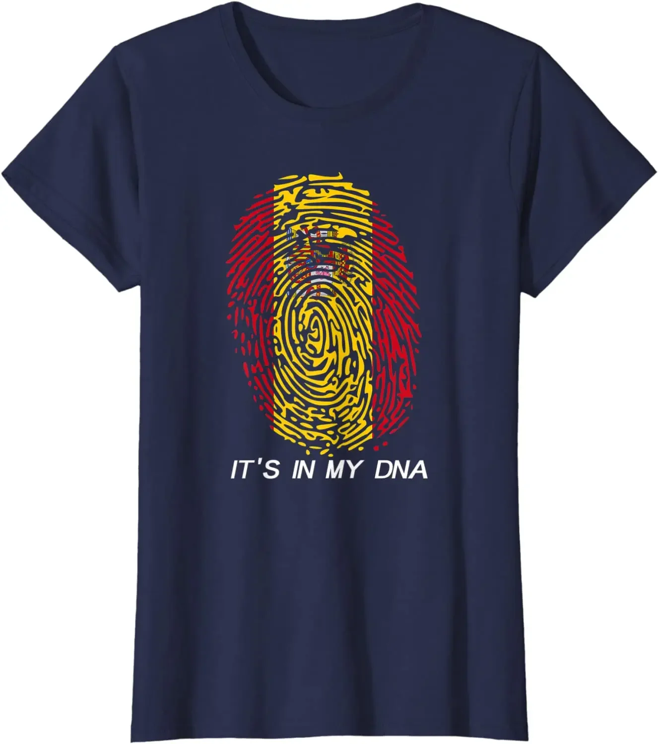 It's in My DNA Spanish Flag Fingerprint T-Shirt 100% Cotton O-Neck Short Sleeve Summer Casual Mens T-shirt Size S-3XL