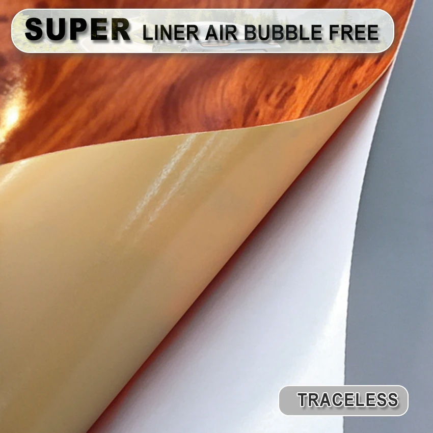 Super Self Adhesive Wood Grain Textured Car Vinyl Wrap Film Car Internal Stickers DIY Film Universal Interior Accessory