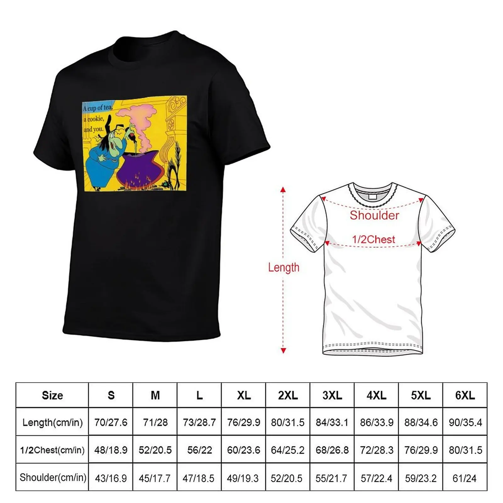 Witch Hazel - A Cup of Tea T-Shirt Plus Size Loose Short Sleeve Top